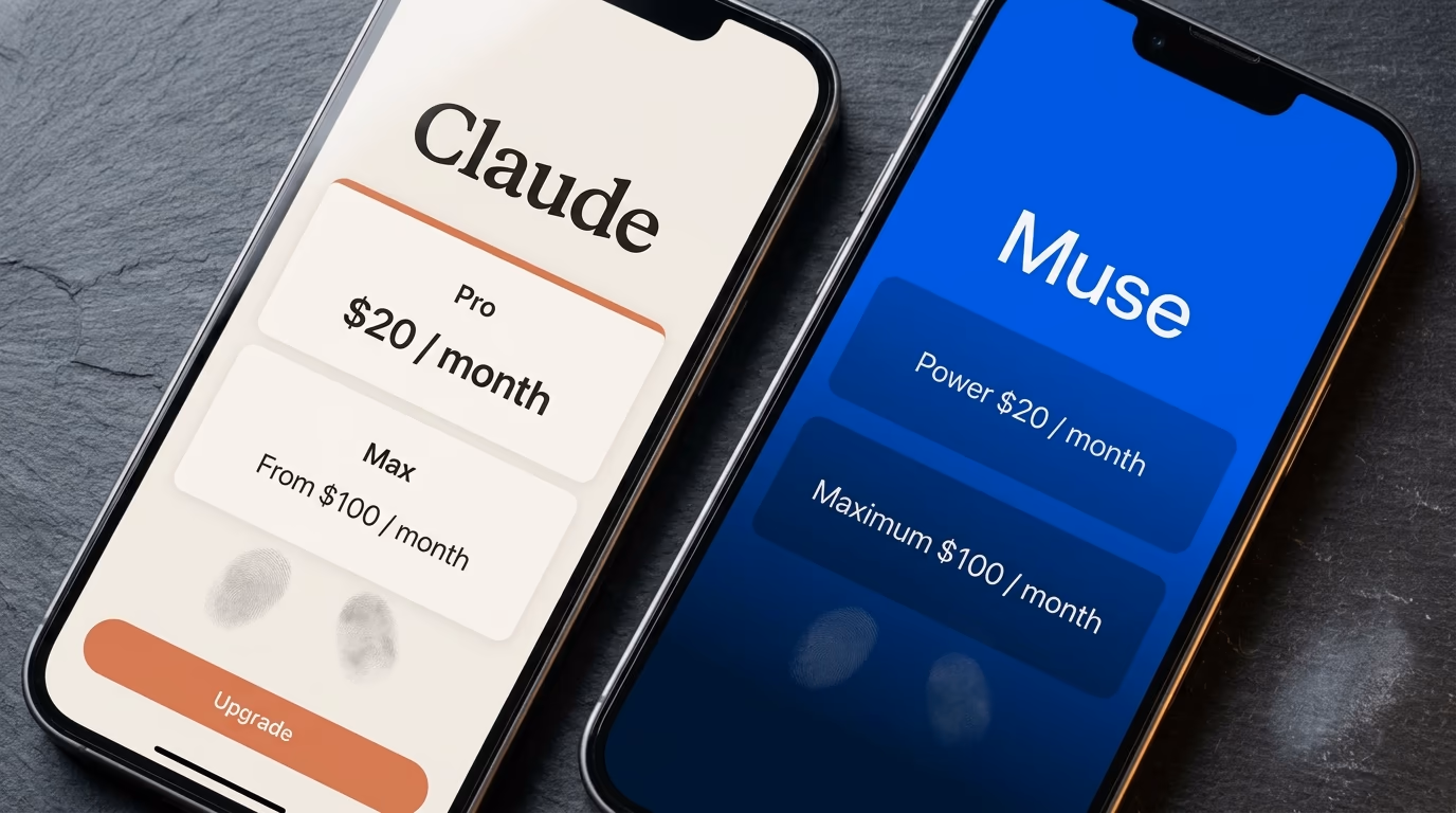 Claude Duet vs Meta Muse, the same $20 and $100